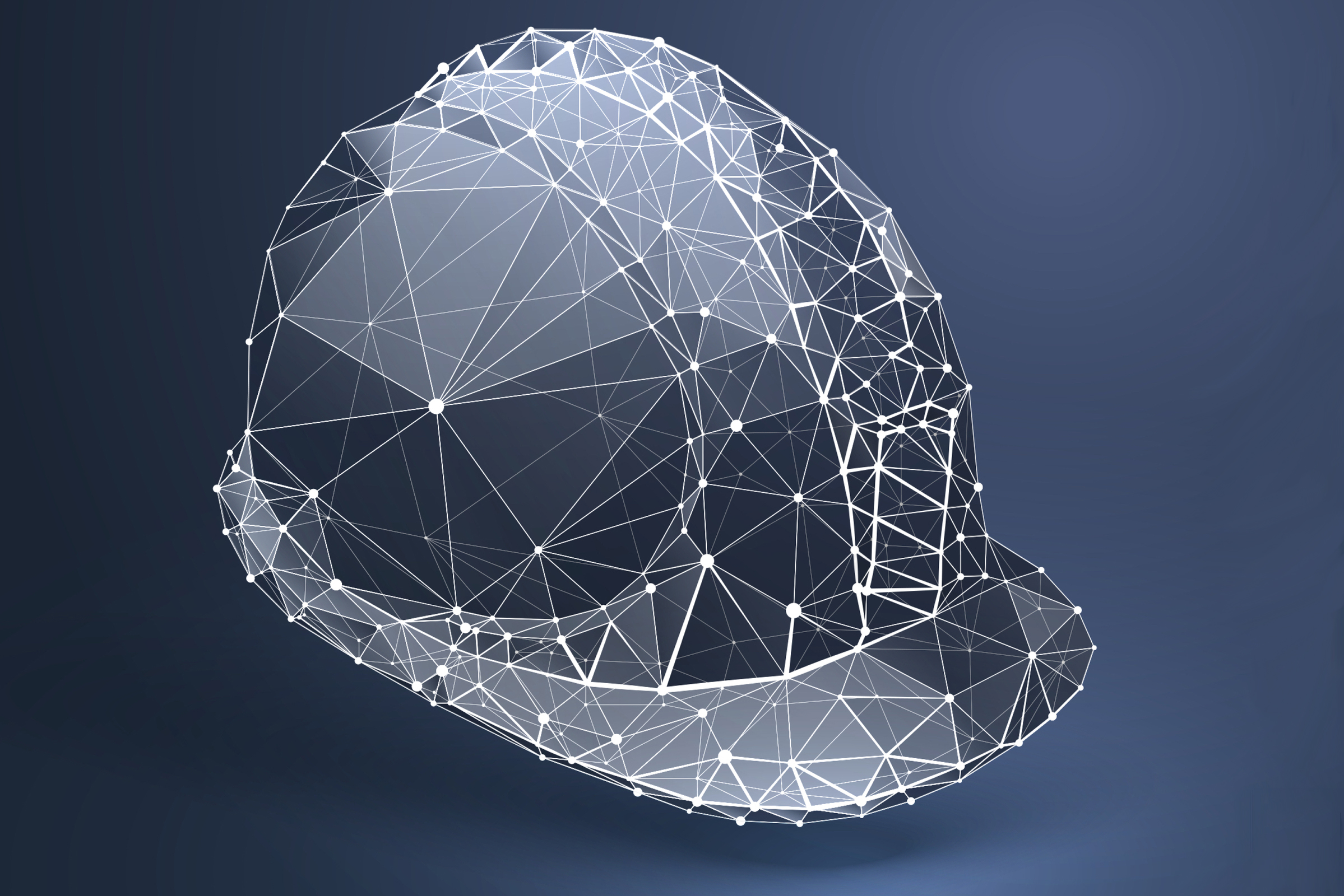 A hardhat with a design on it.