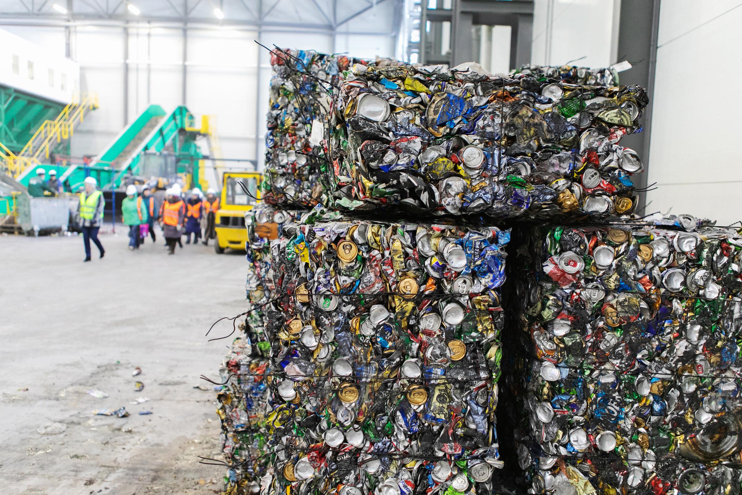 Compacted trash.