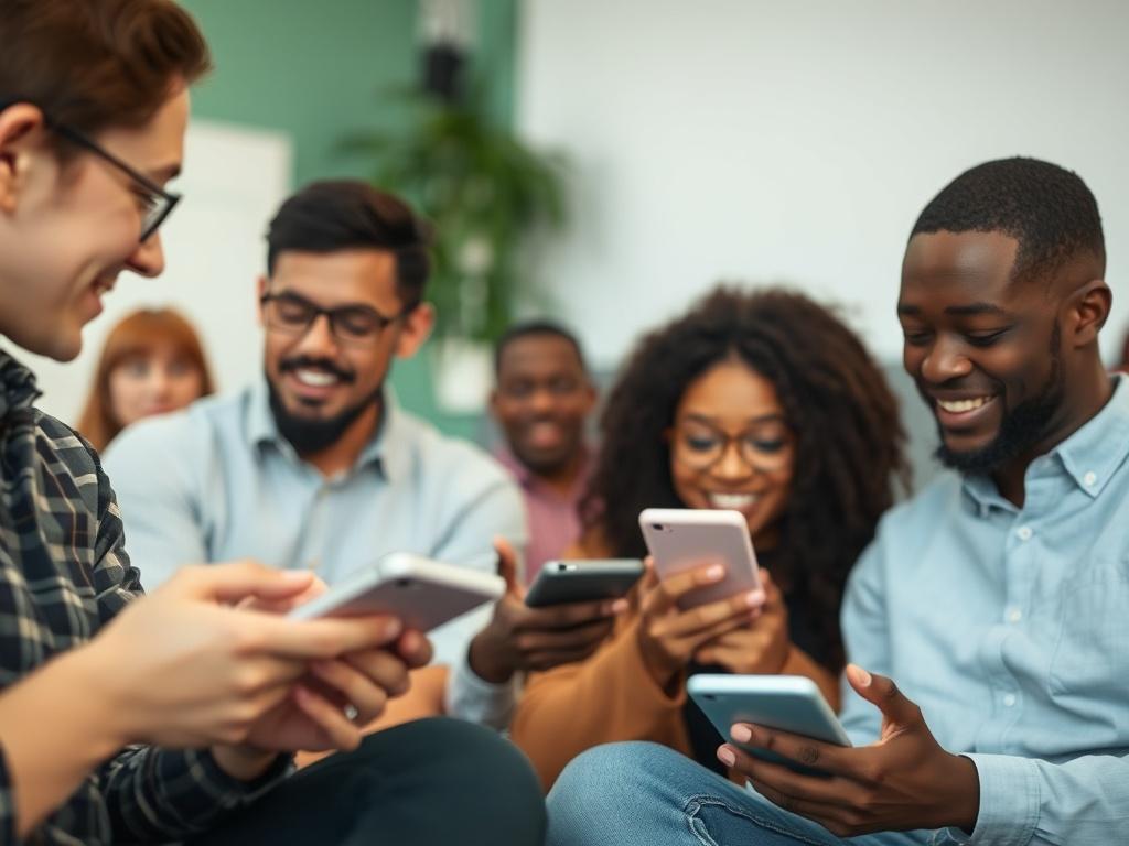 A close up shot of a group of diverse individuals