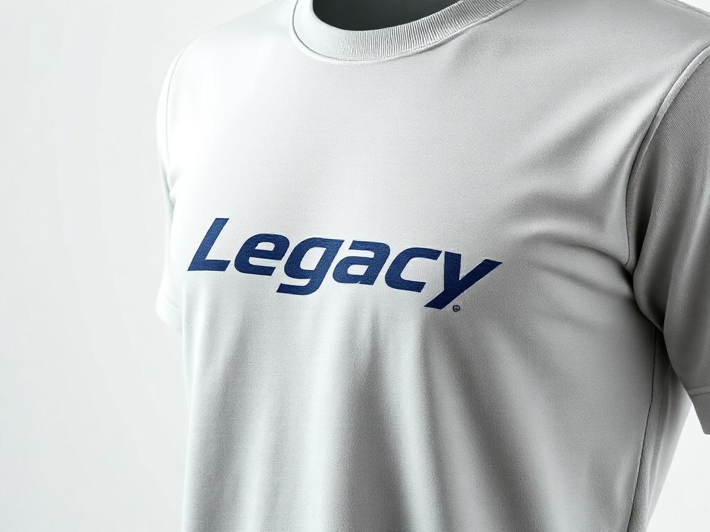 A close-up shot of a high-quality T-Shirt featuring the Legacy Civic logo on the front. The T-Shirt is displayed on a simple, clear background with a focus on the logo and fabric texture, shot with a 45mm f/1.2 lens.