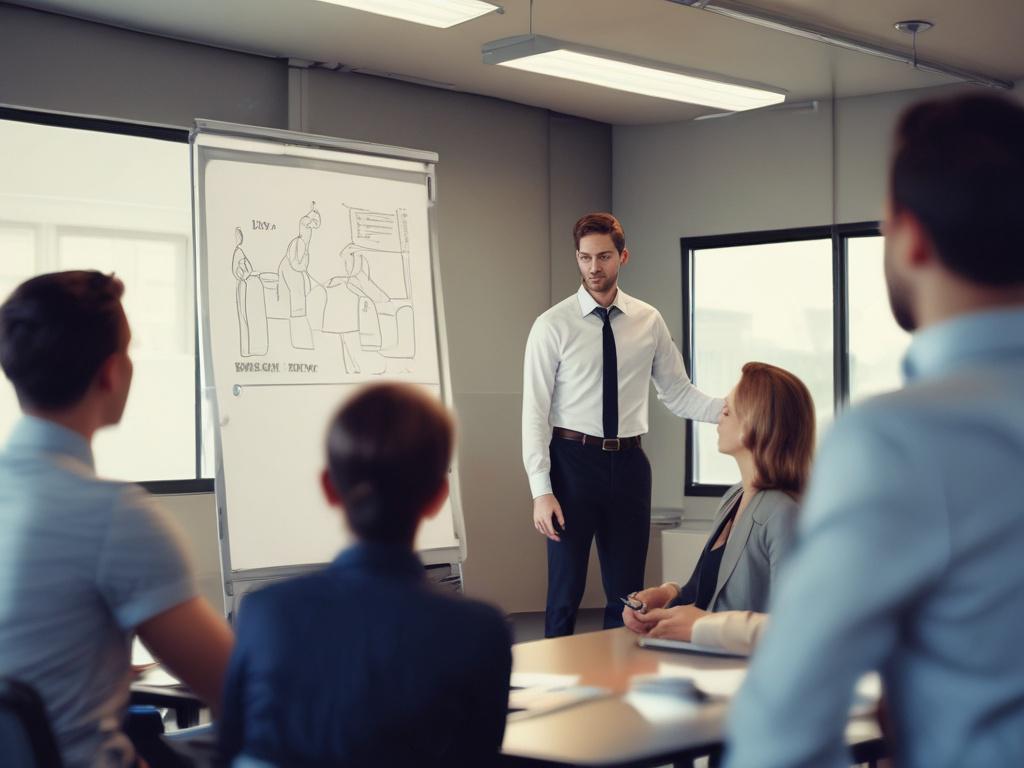 A close up shot of a trainer leading a workshop