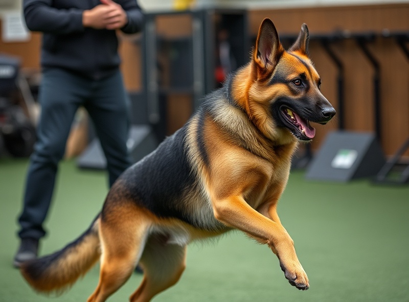 Professional dog training in action