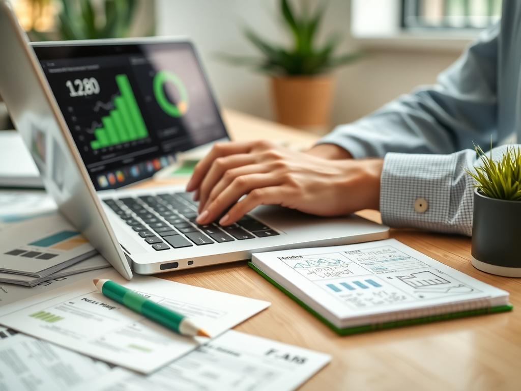 A close up of a digital marketing expert analyzing social