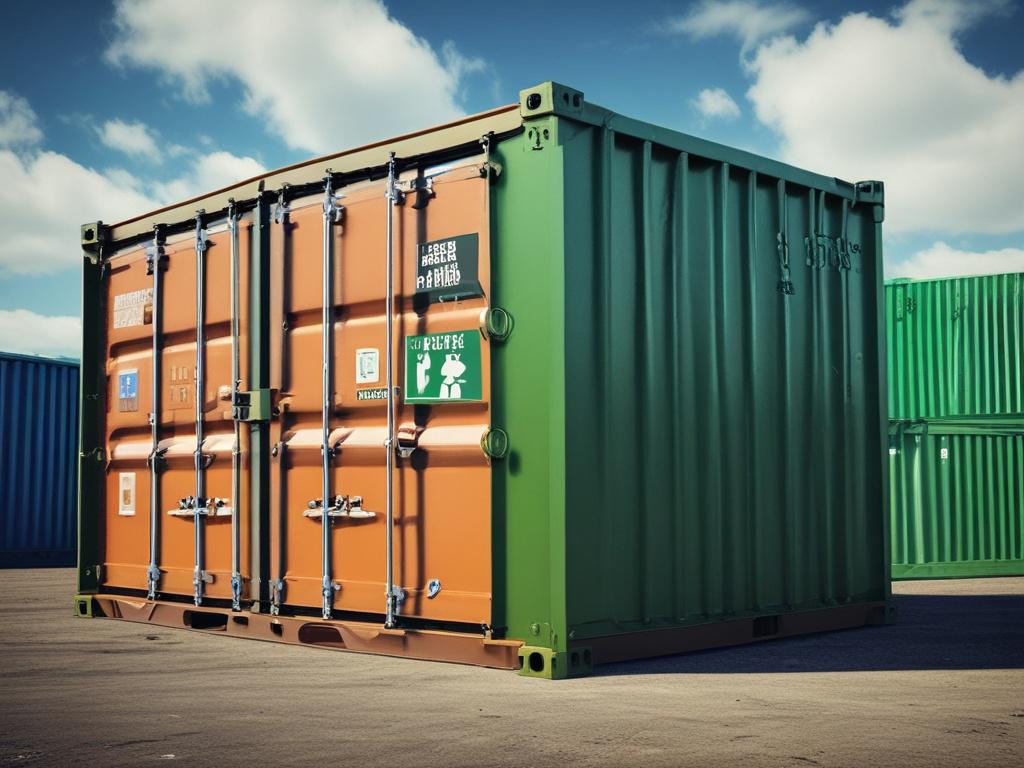 realistic high resolution of a 45ft high cube shipping container,