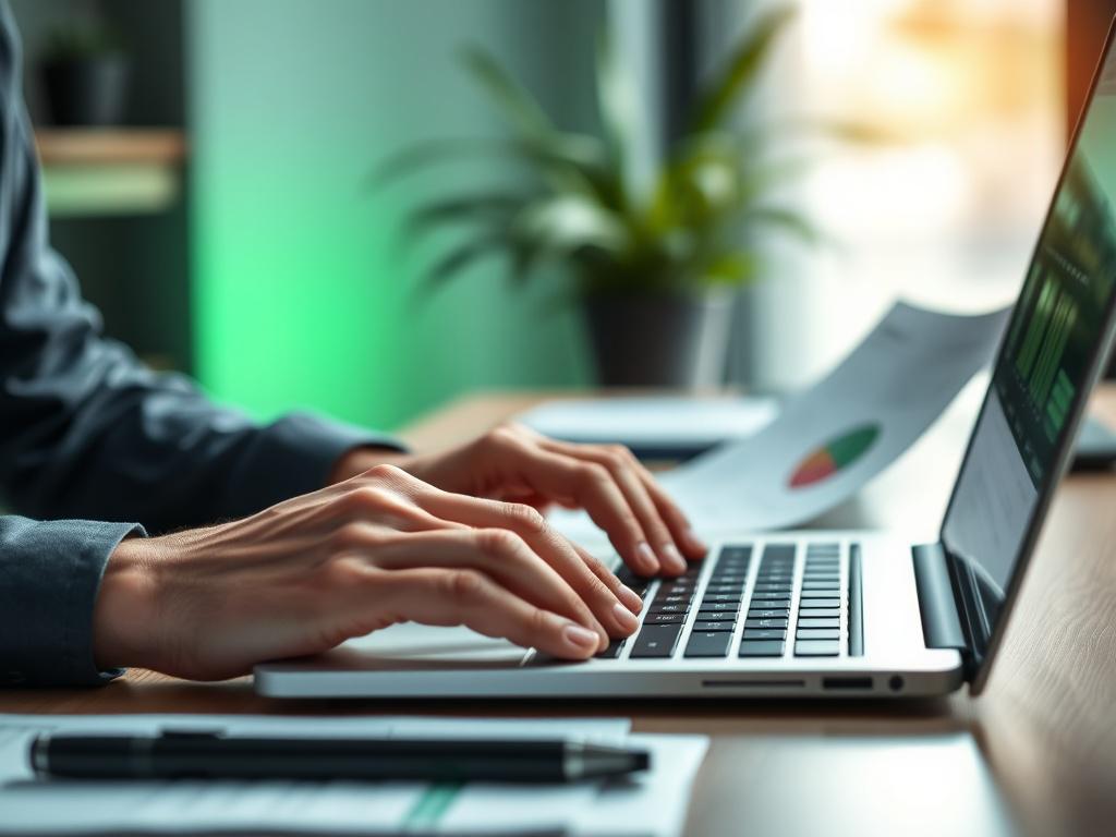 A realistic high resolution of a professional accountant working on