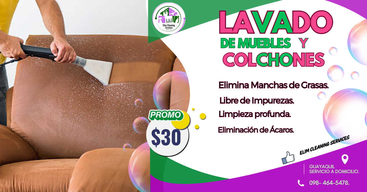 Servicio de lavado de muebles y colchones