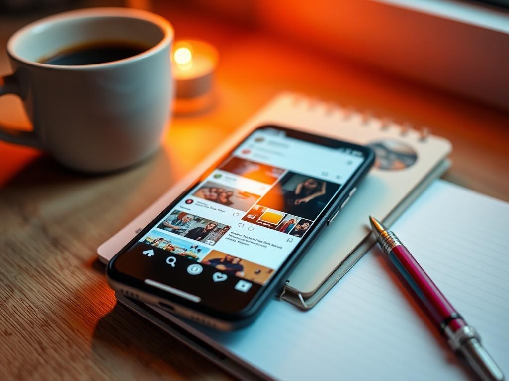 A close up shot of a smartphone displaying a vibrant