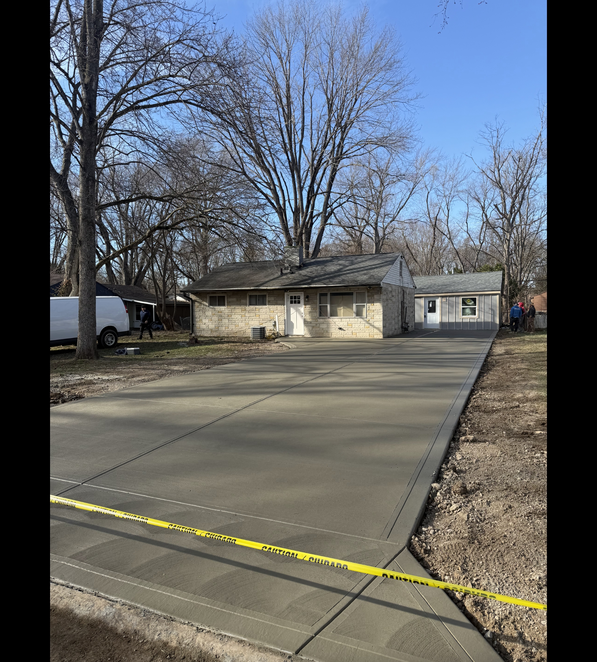 Professional concrete driveway