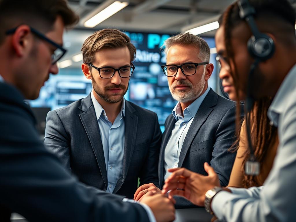 A close up shot of a cybersecurity consultant engaged in