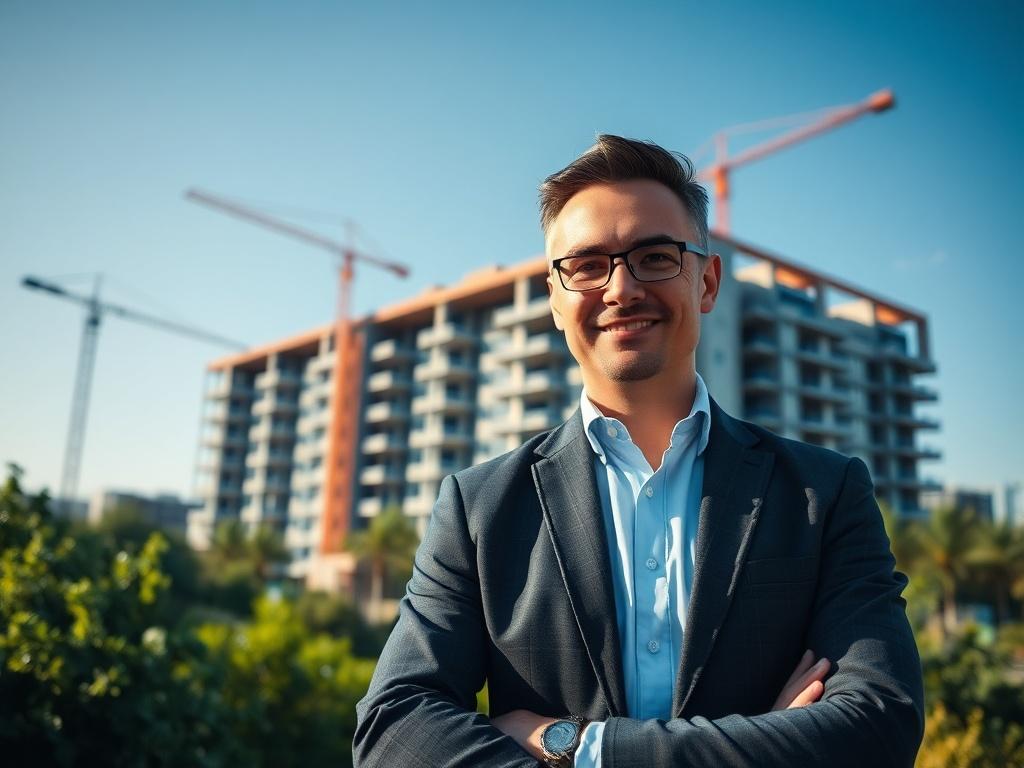 A close up shot of a confident and professional real