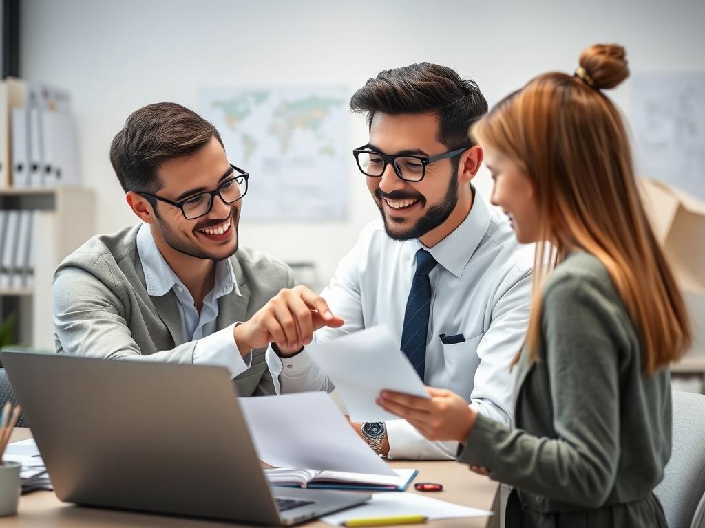 A close up shot of a professional consultant engaging with