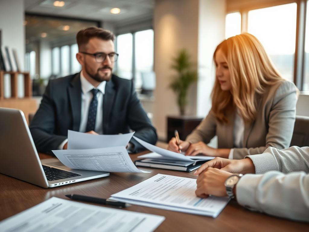 A close up shot of a tax consultant discussing tax