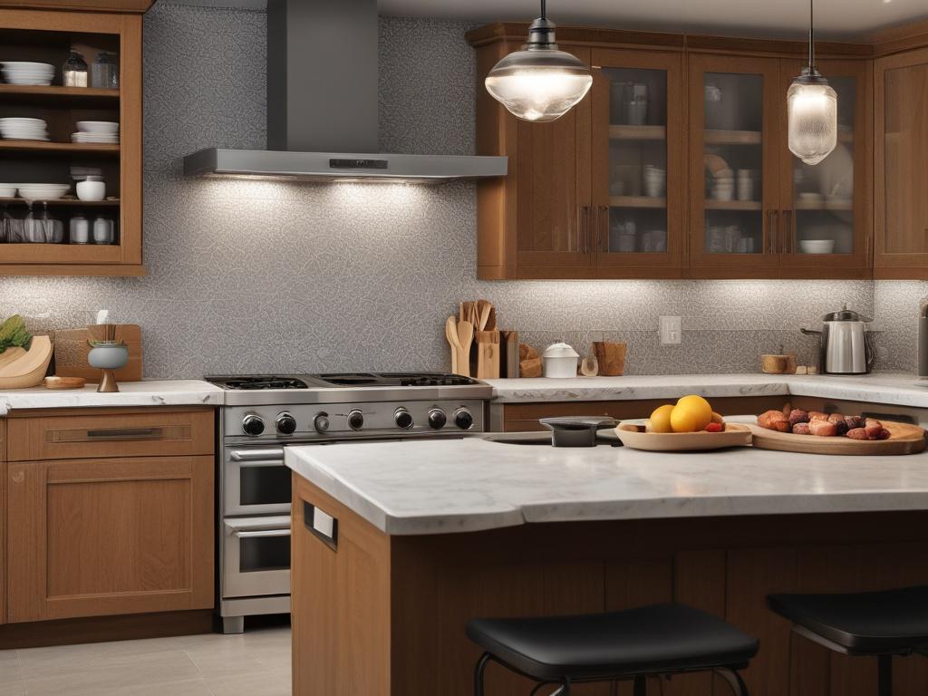 A close up shot of a beautifully remodeled kitchen with