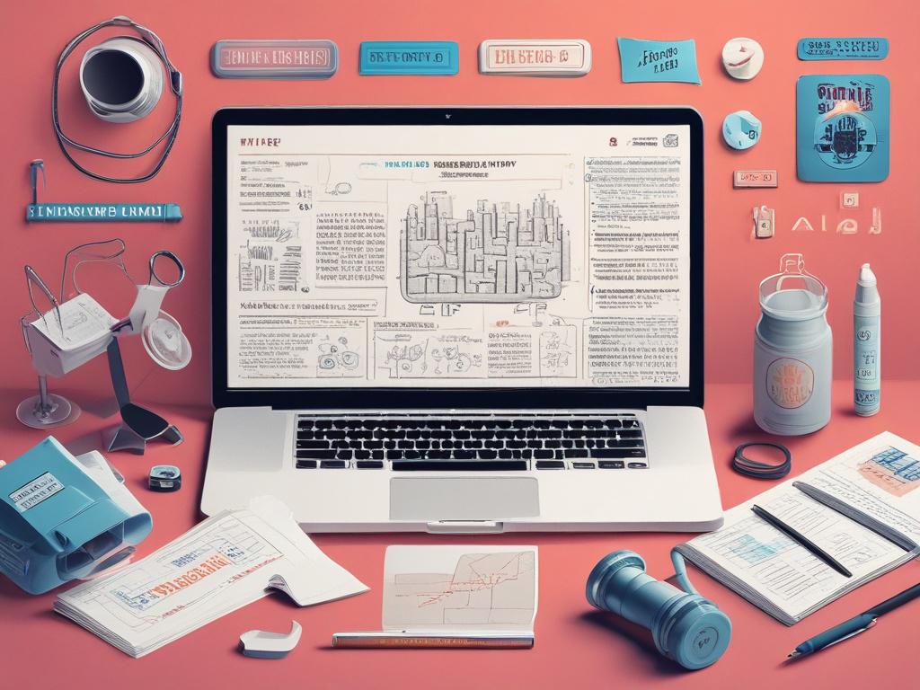 **AI Image Generation Prompt:**

Create a striking high-resolution image that encapsulates the essence of branding and identity creation for a blog titled "The Branding Blueprint – Your guide to creating unforgettable identities." 

**Composition:** 
The image should feature a solitary subject—a beautifully crafted branding board—set against a minimalistic and clean backdrop. The branding board should display an array of materials, including swatches of vibrant colors, patterns, and textures, alongside sket