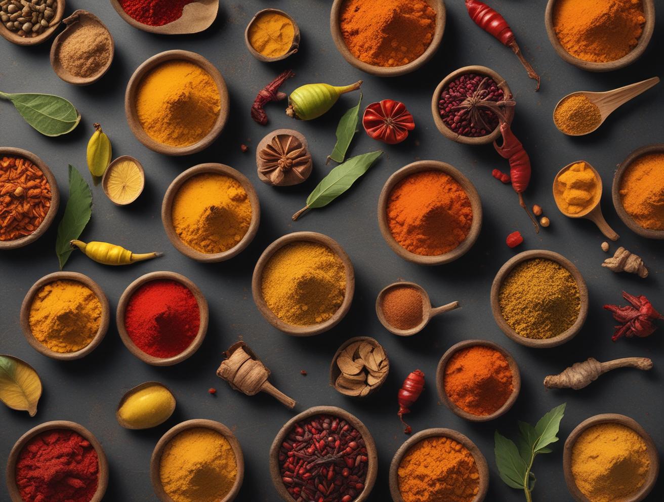 vibrant spices, turmeric, chili, Saptari, quality