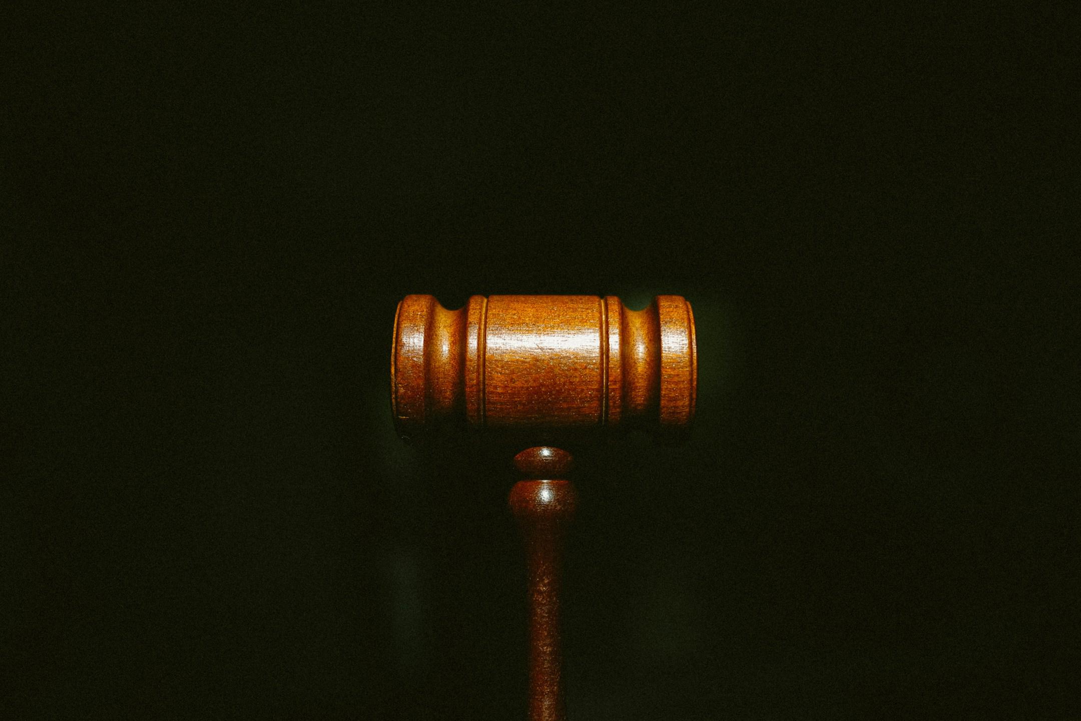 A wooden gavel.