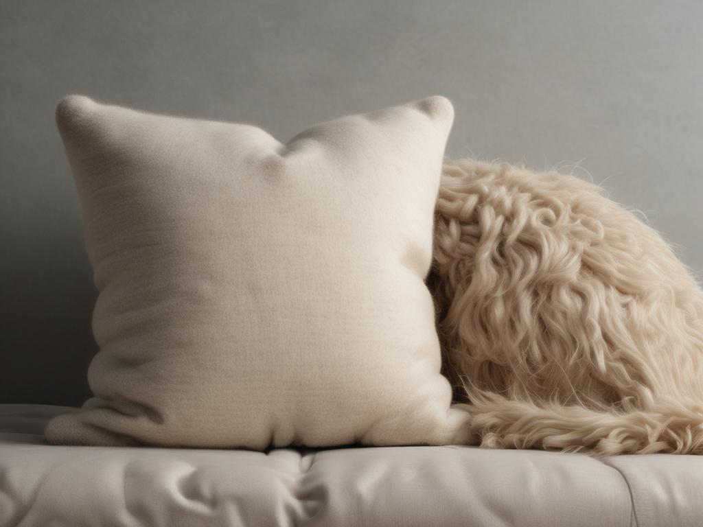 natural wool pillow, eco-friendly, comfortable, supportive