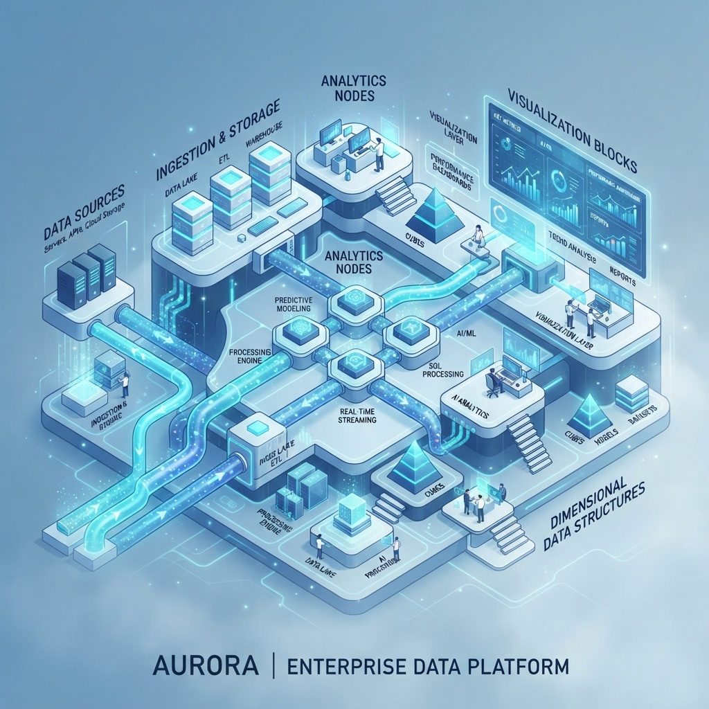 Data platforms and analytics illustration