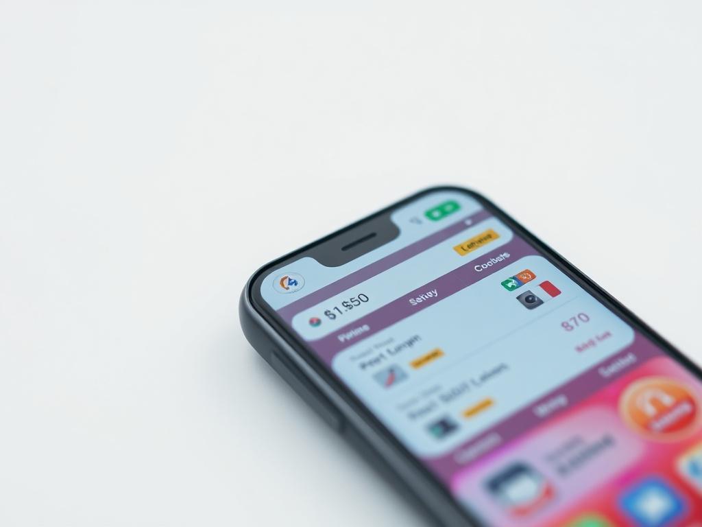 A hyper realistic close up of a smartphone displaying the