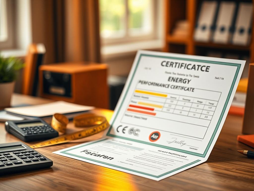 A realistic high resolution image of an energy performance certificate