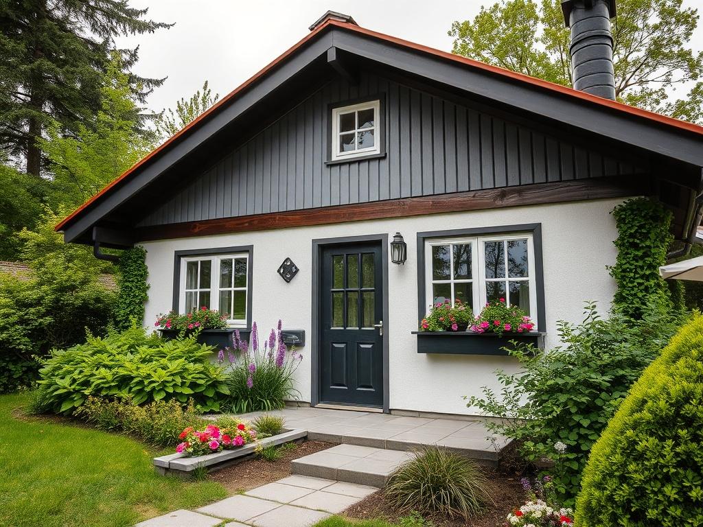 A close up shot of a beautifully renovated cottage in