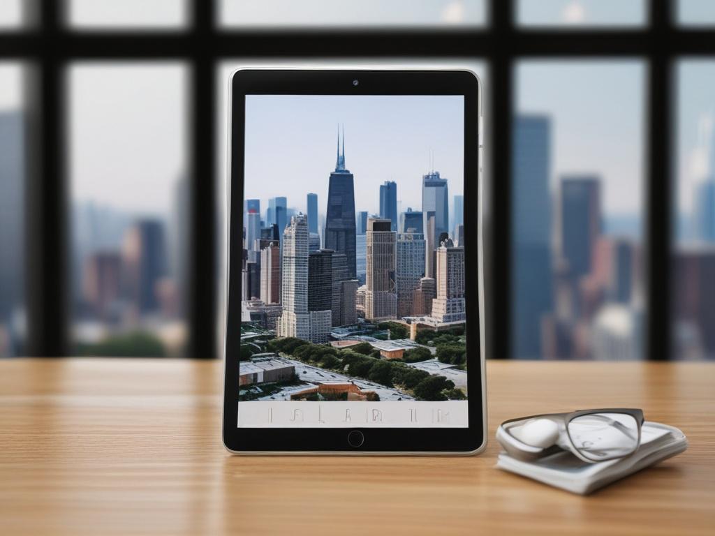 A close up image of a digital tablet displaying real