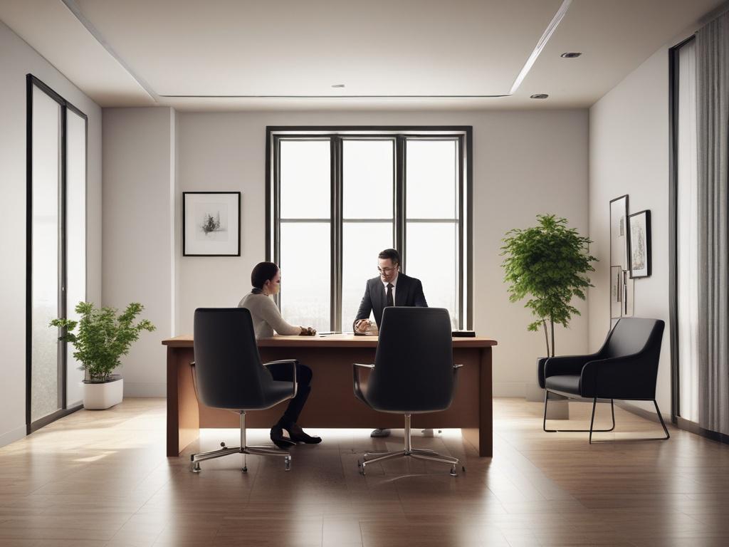A compassionate lawyer discussing family law matters with a client