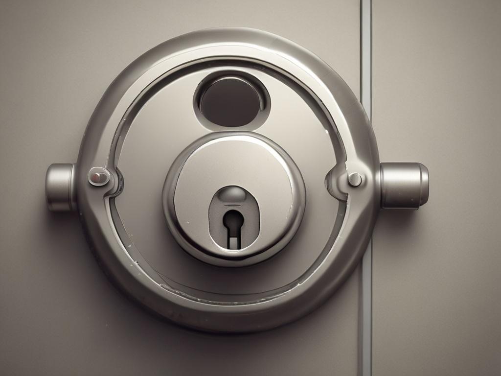 A hyper-realistic close-up photo of a secure digital lock symbolizing data protection. The lock should be sleek and modern, displayed prominently in the center of the image. The background should be softly blurred with a gradient of green tones, reflecting a sense of safety and trust. The overall composition should be clean and focused, showcasing the importance of data privacy.
