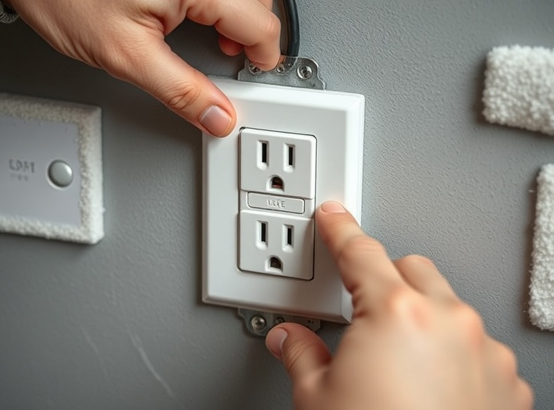 Professional electrical outlet installation