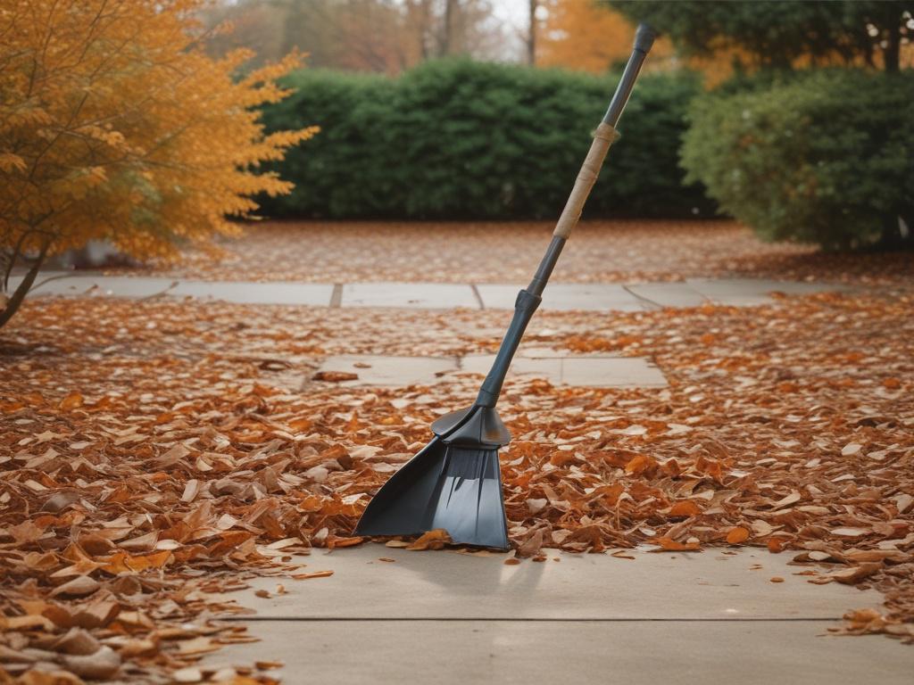 blowing leaves, outdoor cleaning, tidy yard, hard surfaces