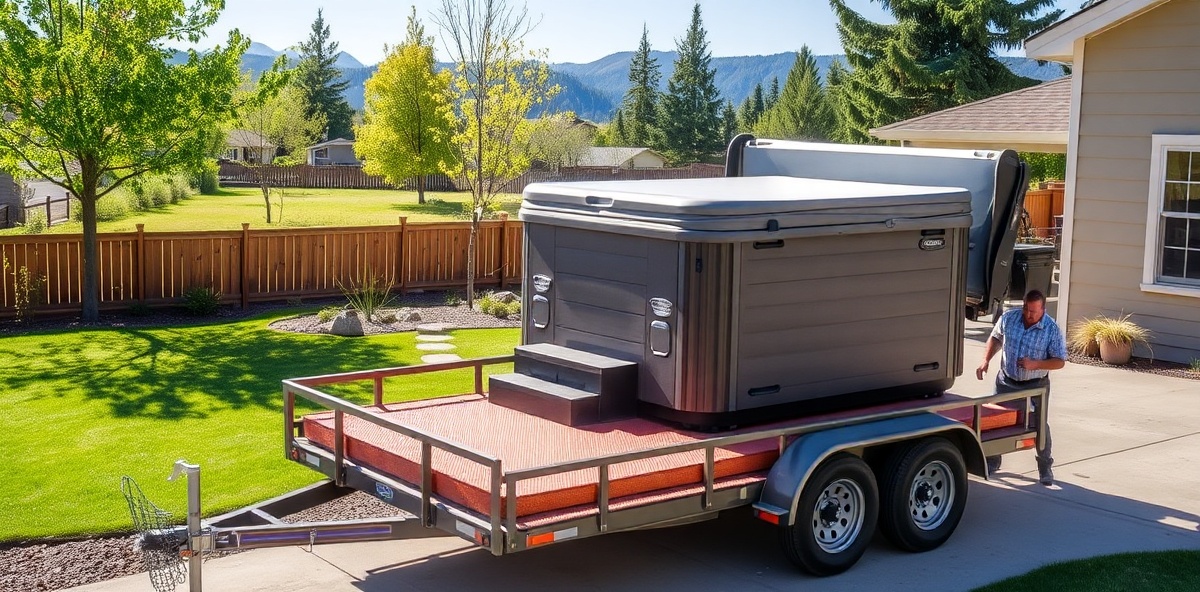 Professional hot tub moving equipment in Bend, Oregon