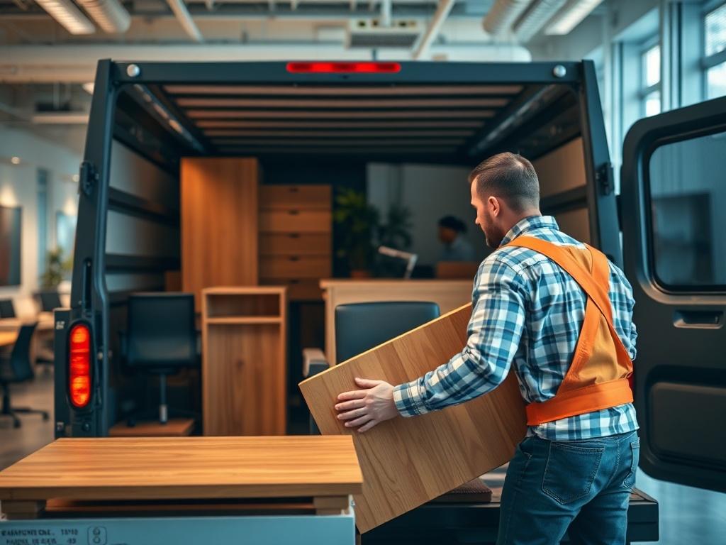 A close up shot of a commercial junk removal professional