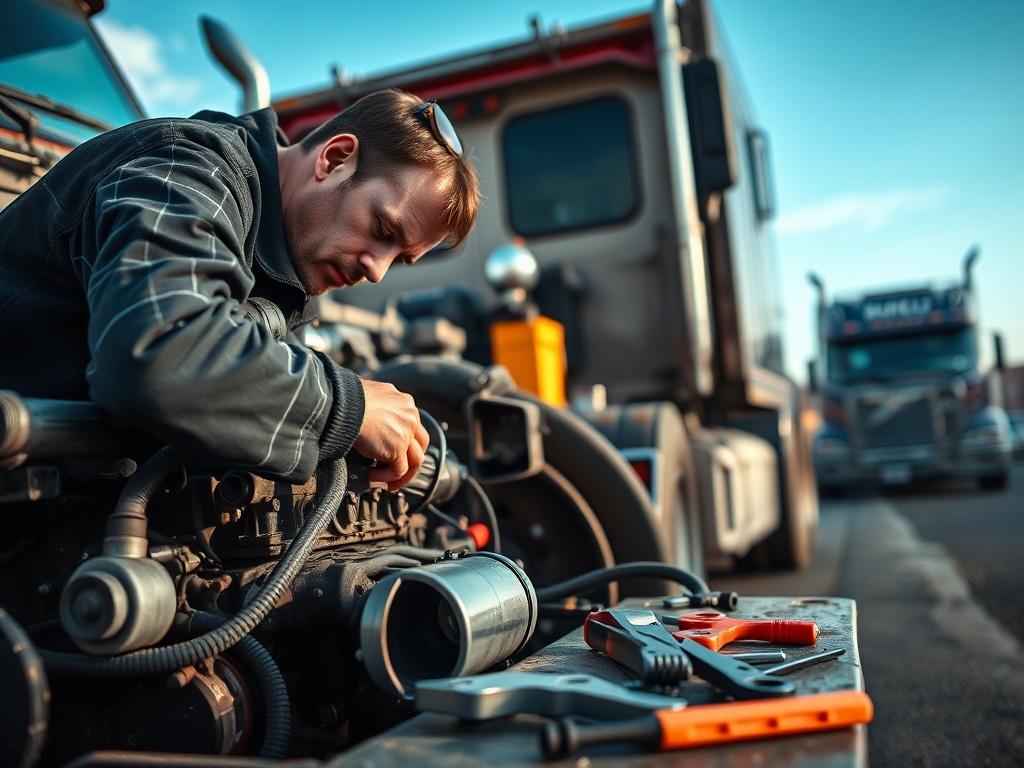 A close up shot of a mechanic working on a
