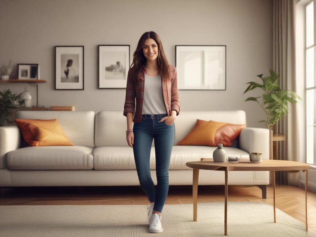 A young, attractive woman with a friendly smile, dressed in