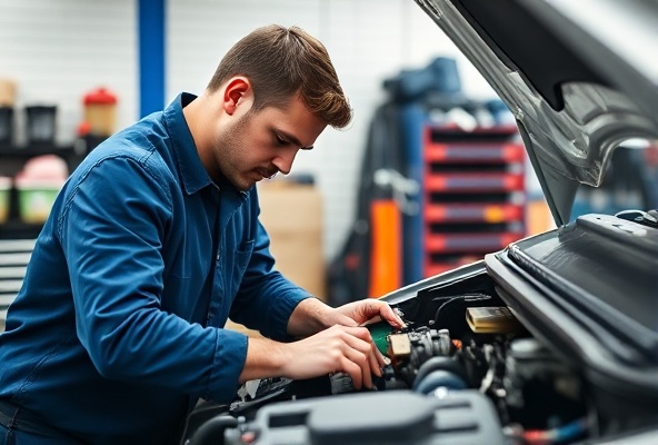 Professional mechanic at work