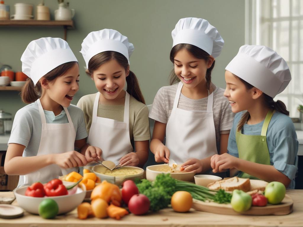 healthy cooking challenge, kids cooking, nutritious meals, teamwork, fun