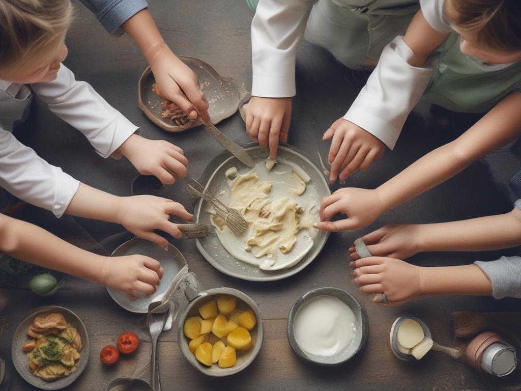 children cooking, hands on class, fun, teamwork, culinary skills