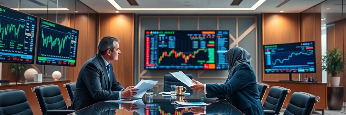 CFO and financial executives reviewing investment strategy