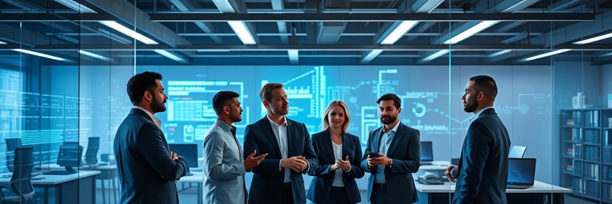 CTO and tech executives in modern innovation lab