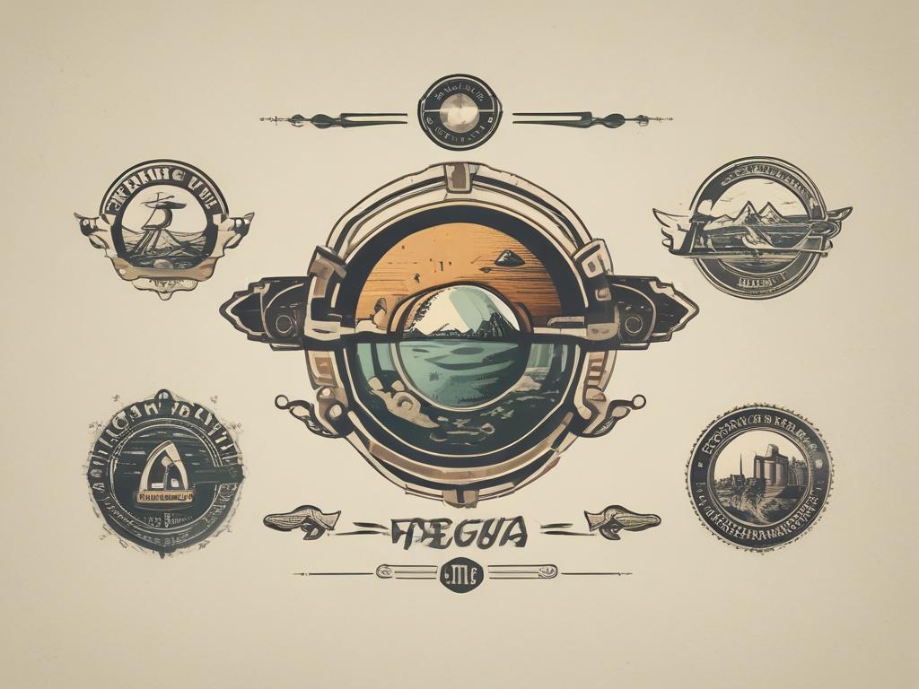 vintage logo design, graphic design, 1950s space theme, creative branding