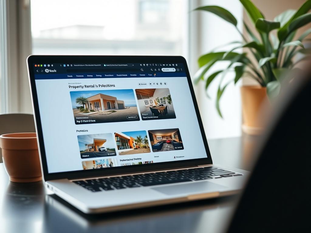 A close up shot of a modern laptop displaying a