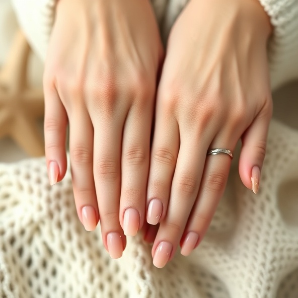 Professional gel manicure with elegant finish