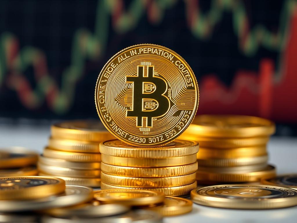 **AI Image Generation Prompt:**

Create a realistic, high-resolution close-up image of a gold and silver coin stack, prominently displaying one shining gold coin on top. The gold coin should have intricate detailing, reflecting light in a way that emphasizes its value and allure. Surround the stack with a soft focus background featuring blurred elements of a retail investment environment, such as faint outlines of investment charts, stock tickers, or cash to symbolize financial growth and decision-making. T