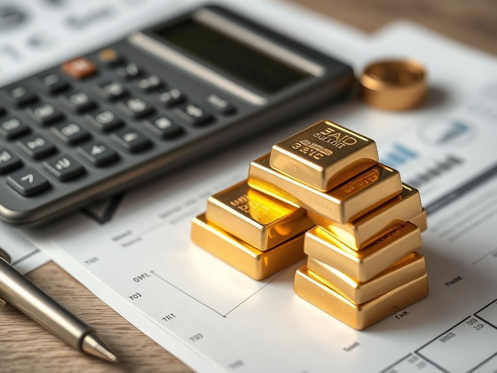 A close up shot of a stack of gold and