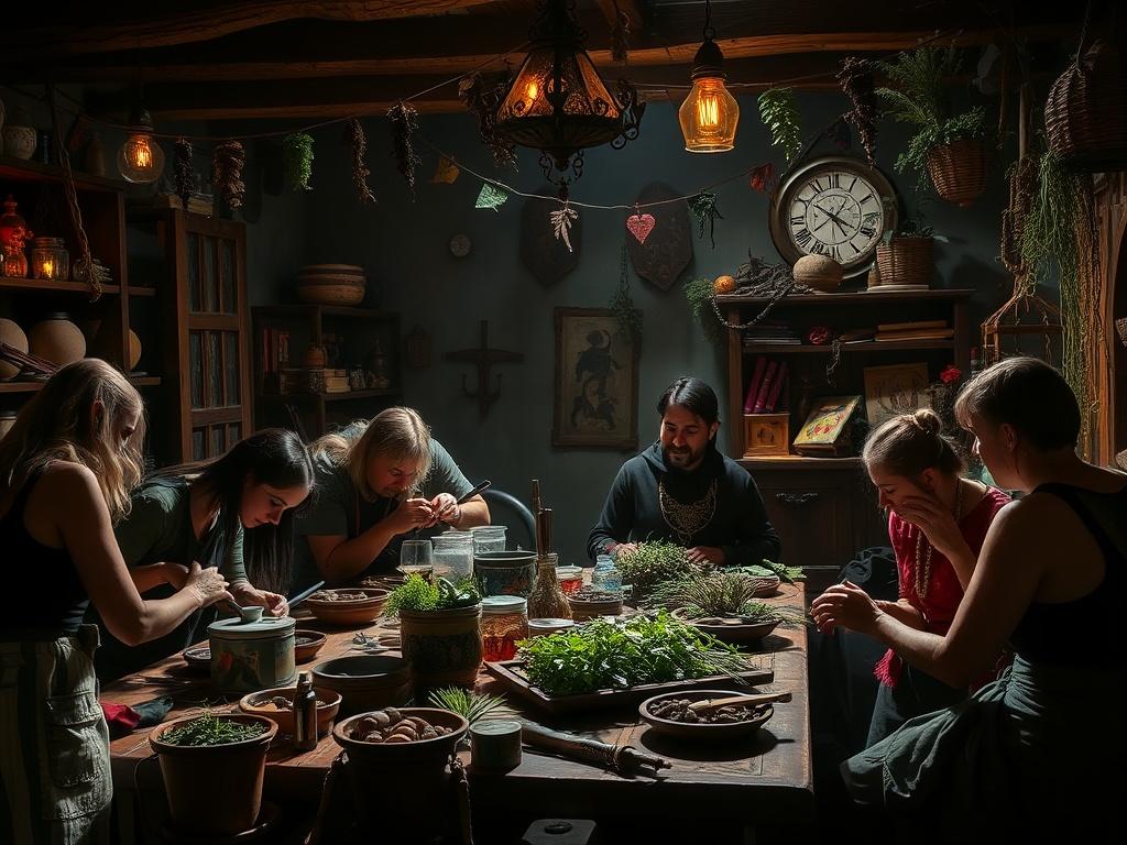 A lively workshop scene with participants engaged in hands on