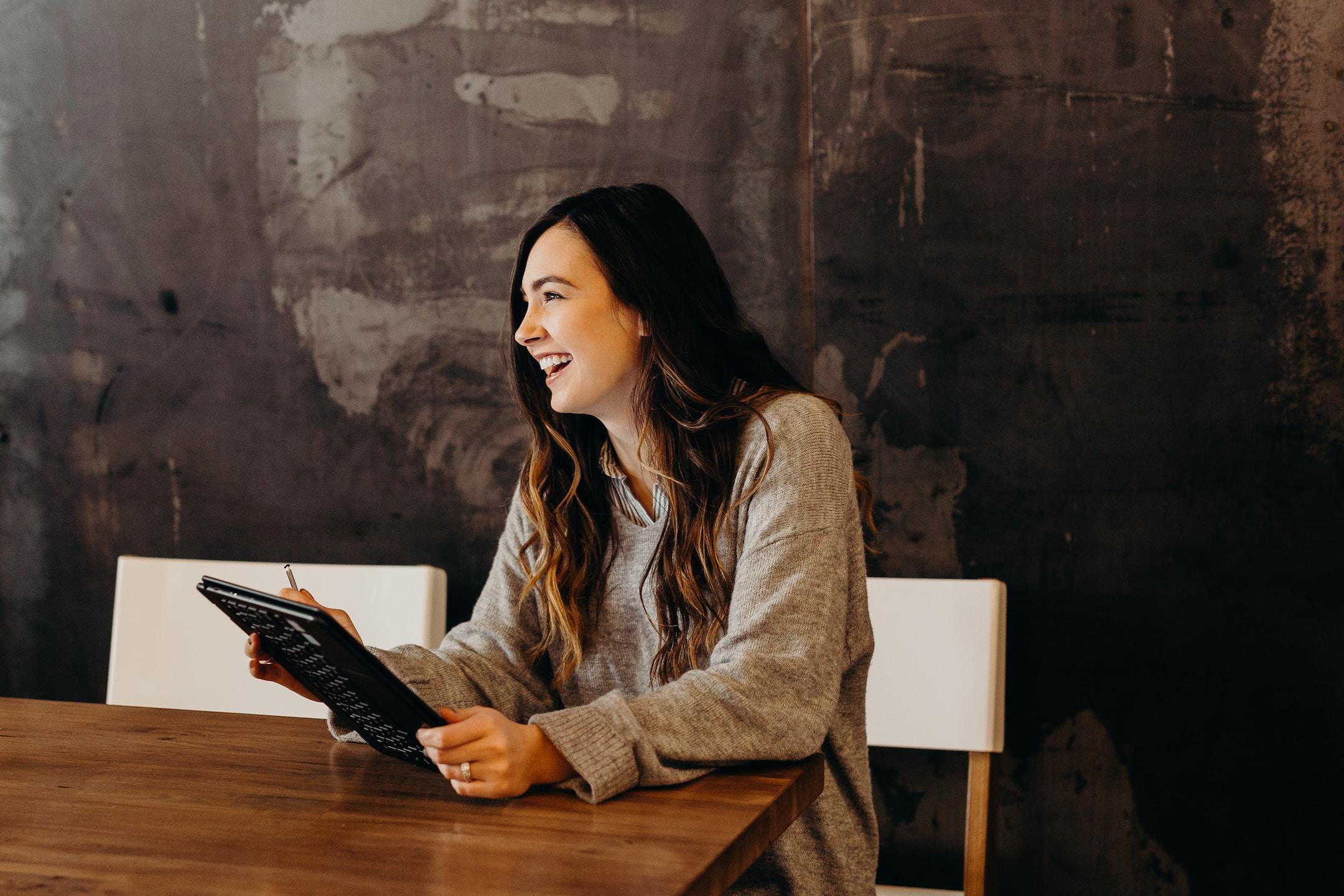 A woman embarking on professional development and continuing education
