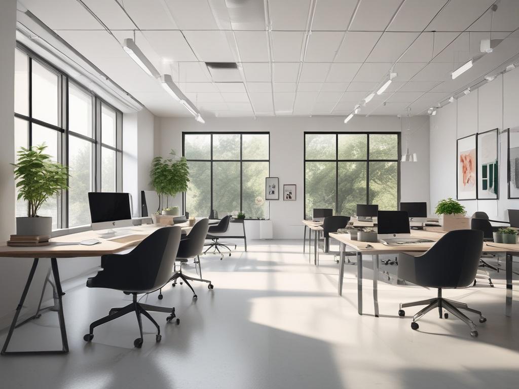 A professional team of creative designers collaborating in a bright,