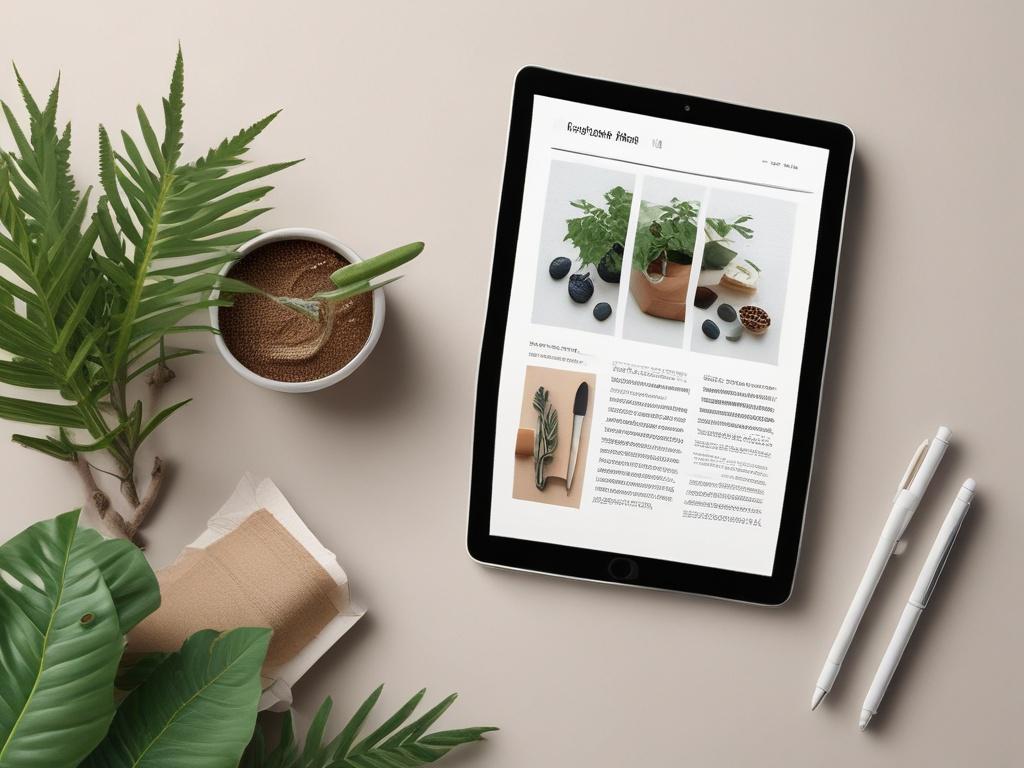 A realistic high resolution of a digital tablet displaying a