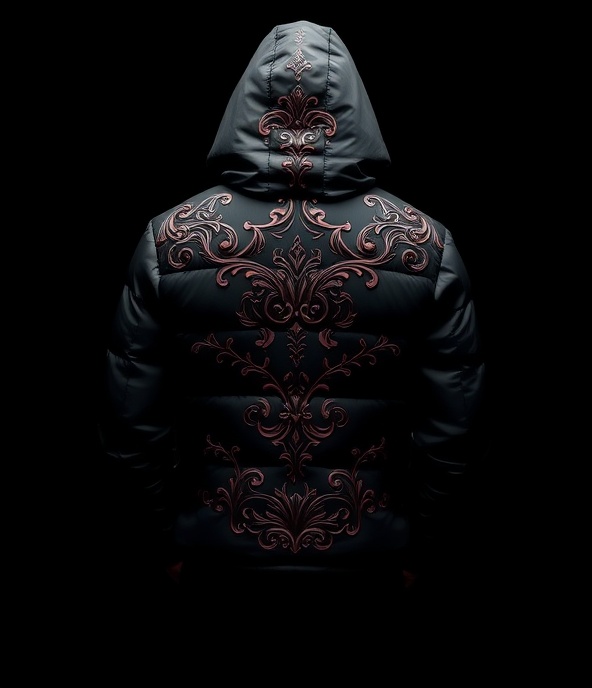 Ornate Puffer Hoodie