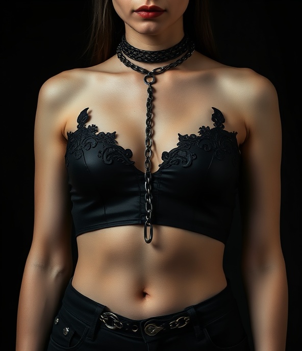 Chain Harness Crop Top